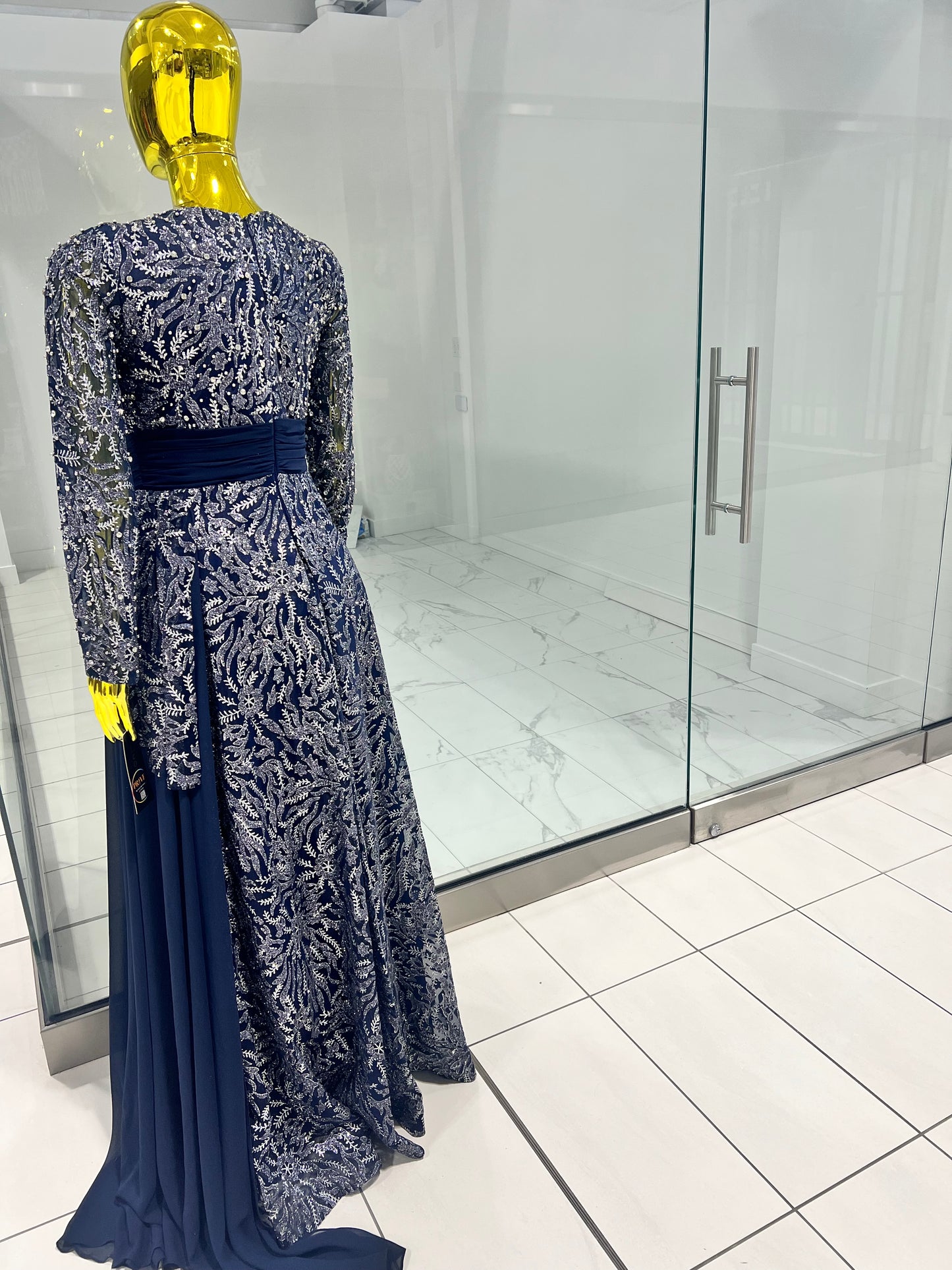 Navy Blue Evening Dress