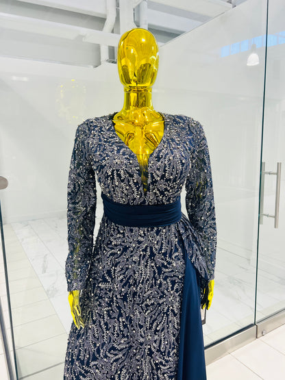 Navy Blue Evening Dress