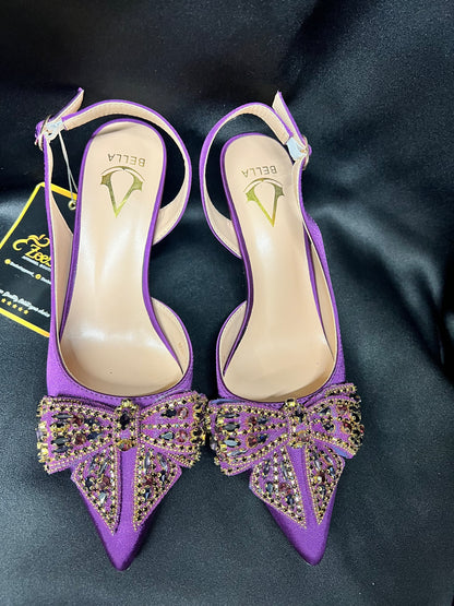 Purple heel shoe